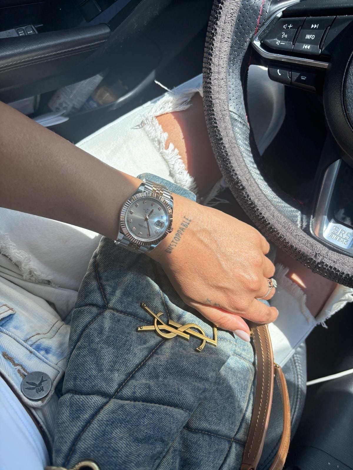 Alternative view of Datejust - Two Tone - Rose Gold - Jubilee - Sundust set with diamonds – 18K Gold-plated bezel